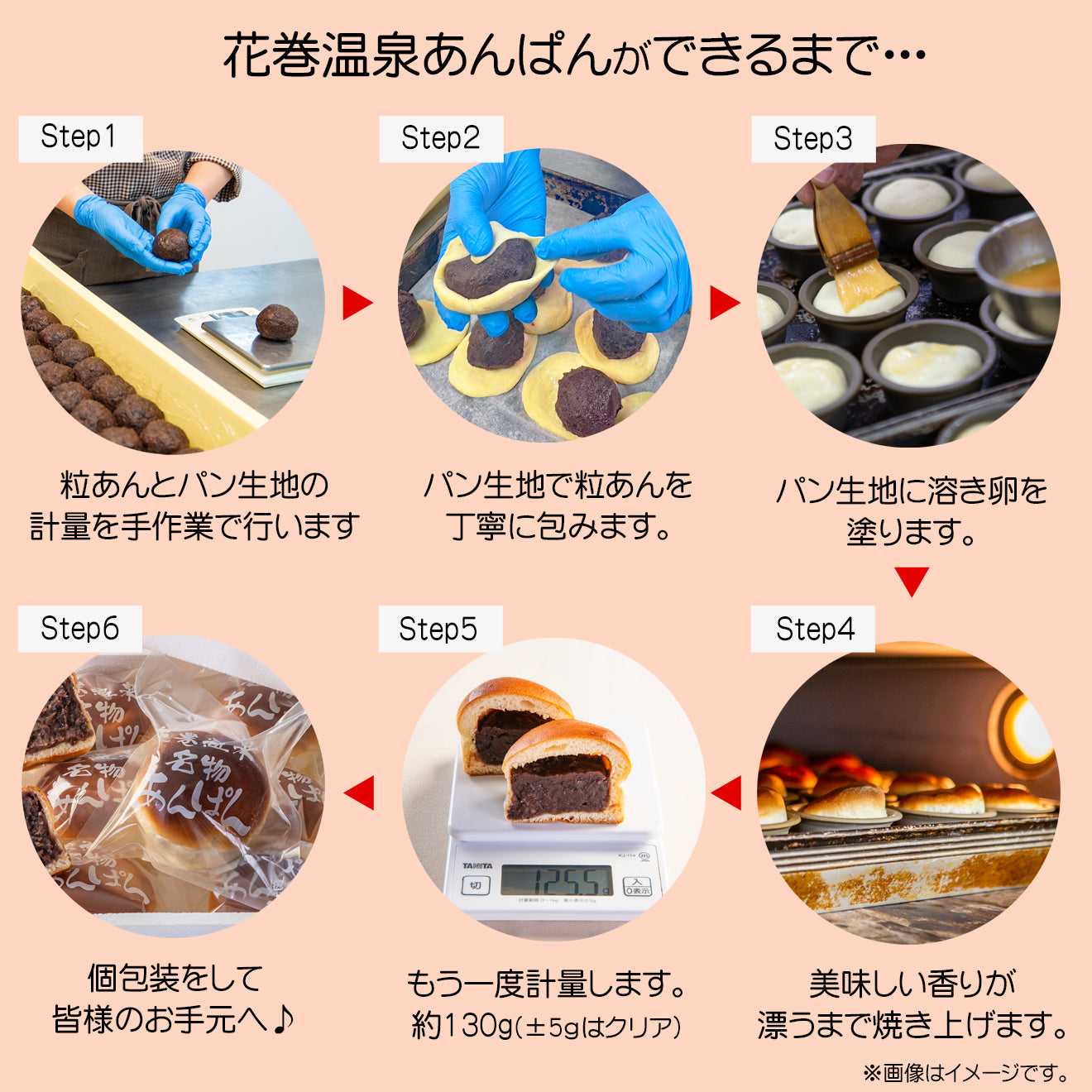 手作り『花巻温泉あんぱん(冷凍)』